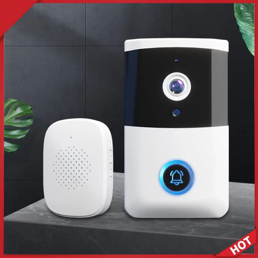 

WiFi Wireless Video Doorbell IR Night Vision Doorbell Camera Two-way Audio Smart Door Bell Home Security System