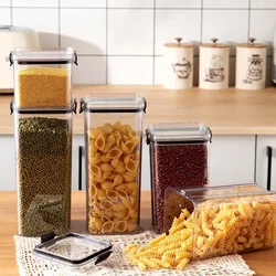 Food Container Storage Jars for Bulk Cereals Food Storage Box Organizer for Kitchen Convenience Jars with Lid Spices BoxesHome