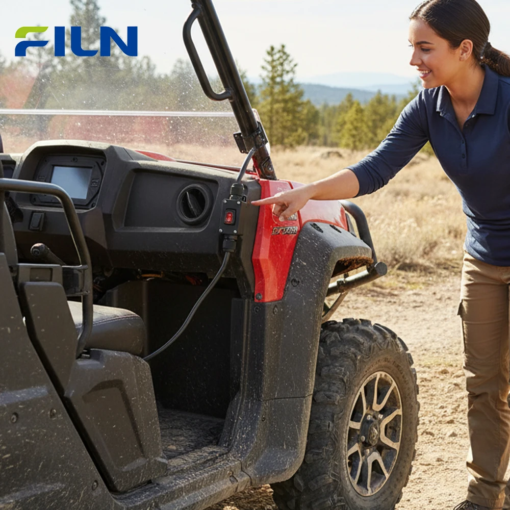 FILN 2 Stück gemischte wasserdichte Schaltkästen 6A 12V 24V 110V 220V Inline-Wippschalter für Marine, Boot, ATV, UTV, Außenbeleuchtung – Detail 6
