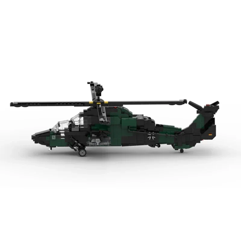 Military Aircraft Model Moc Building Bricks Eurocopter EC665 Tiger Fighter Technology Blocks Gift Christmas Toy DIY Set Assembly