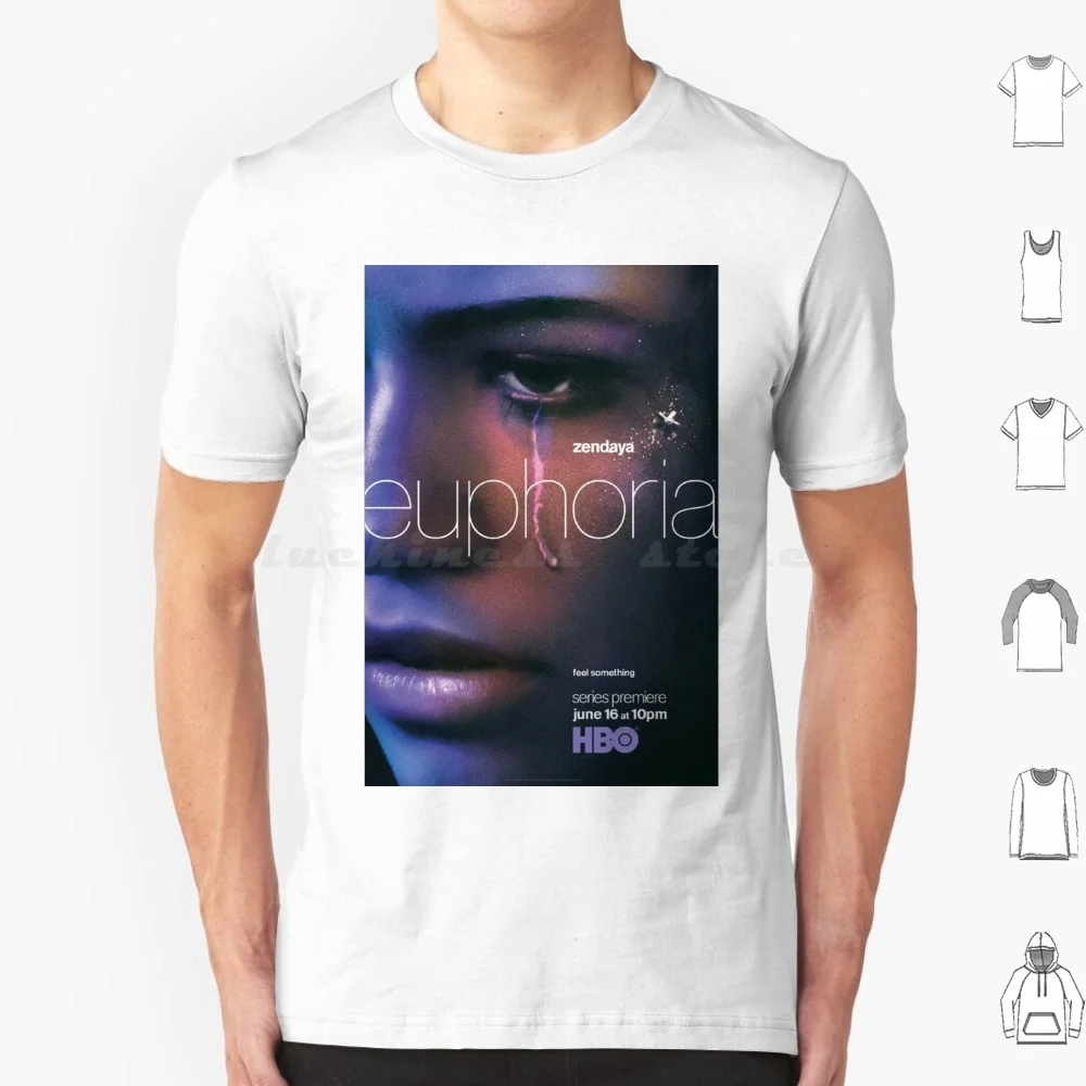 T-shirt avec affiche du film Euphoria, grande taille, 100% coton, tendance 2019 2020 2021