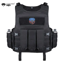 MGFLASHFORCE Molle Airsoft Vest Tactical Vest Plate Carrier Fishing Hunting Paintball Vest Armor Vest