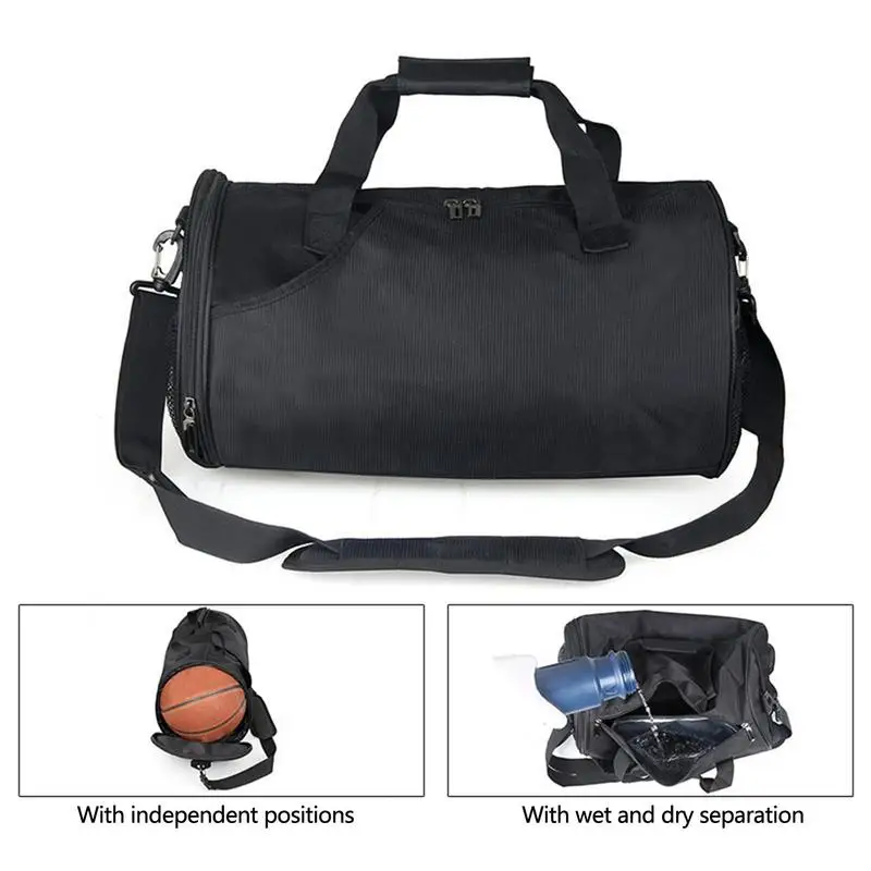 Duffle Bag For Men Sports Bag With Shoe & Wet Compartment Gym Workout Bag Multifunctional Waterproof Small Gym Duffel Bag For