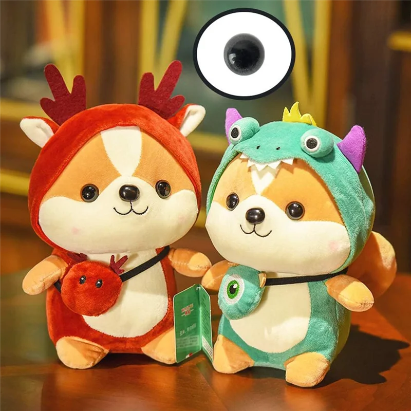 ODIES-1040Pcs 6-14 مللي متر عيون السلامة البلاستيكية لتقوم بها بنفسك مزيج حجم الكروشيه الحيوان العين لملحقات العين والأنوف مجموعة #2