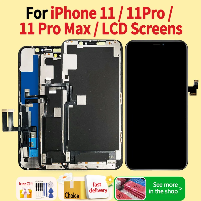 Factory Wholesale 100% Test Lcd For iPhone 11 11 Pro 11 Pro Max Touch Screen Digitizer Replacement Display Lcd Screen