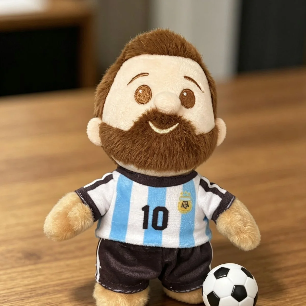 Cute Peripheral Toy Birthday Holiday Gift 18cm Football Star Messi Plush Cotton Doll view 6