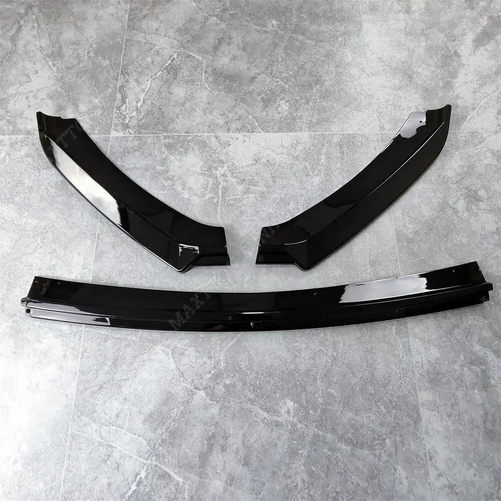 For Seat Leon 3 MK3 5F 2012-2016 Front Lower Bumper Lip Spoiler Splitter Diffuser Cover Guard Protector ABS Gloss Black Tuning