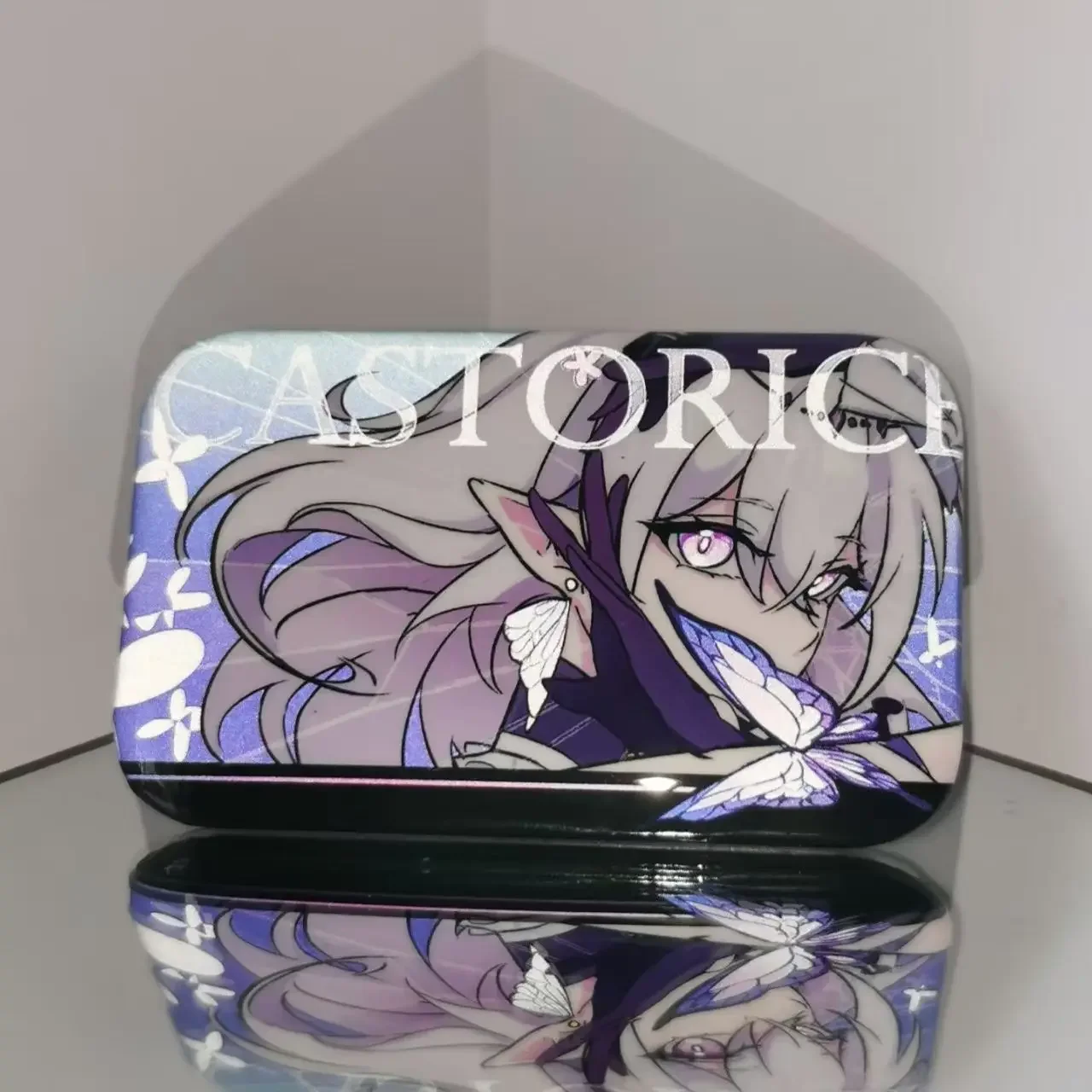 Game  Castorice Rectangle Anime Reflective badge Brooch Pin Cosplay Badge Accessories Decoration gift