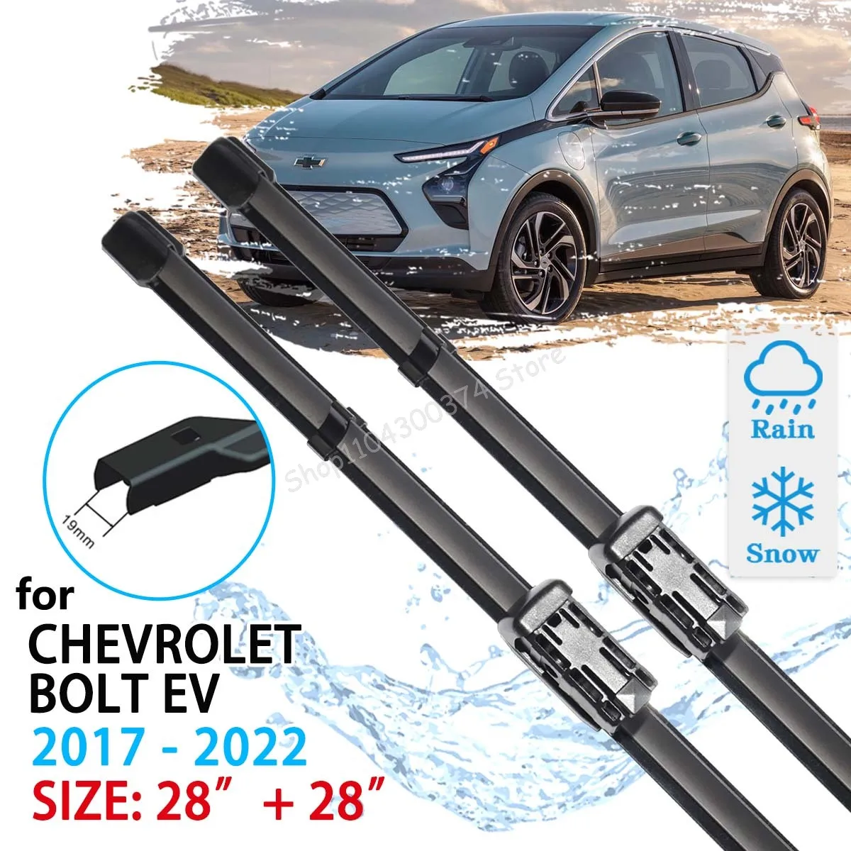 

Car Front Wiper Blade For Chevrolet Bolt EV 2017 2018 2019 2020 2021 2022 Windscreen Windshield Accessories Wipers Windows