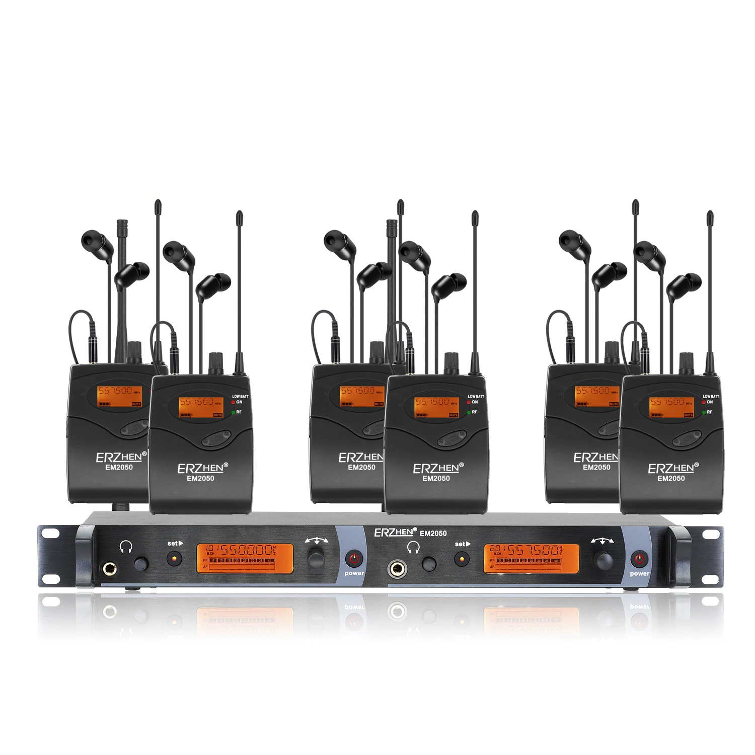 Professional stage monitoring system, in-ear audio monitoring, earphone monitoring, 2 channels, suitable for stage EM2050