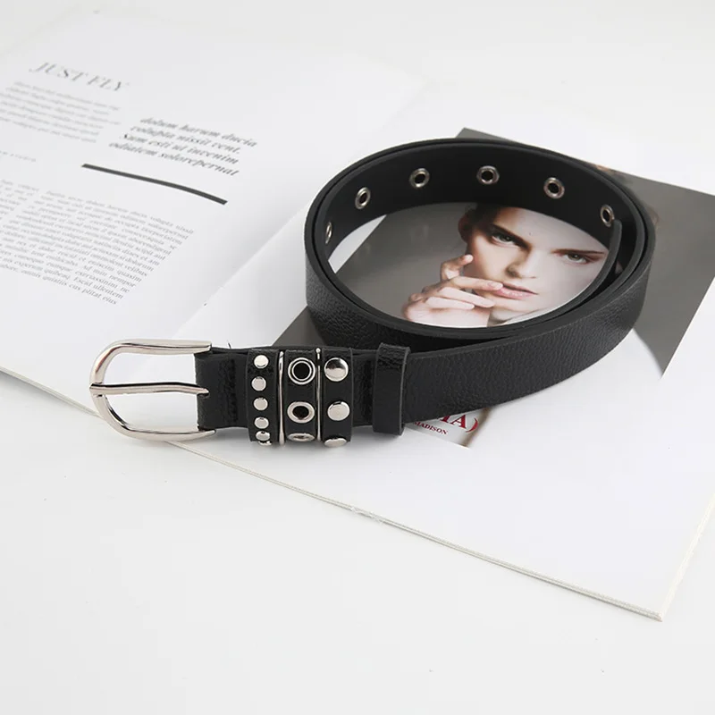 Punk Style Unisex Rivet Hanging Chain Belts Gothic Fashion Personality Trend Belt All-Match Jeans Skirt Women's New Waistband