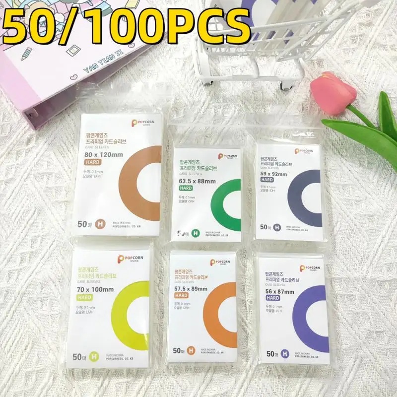 50/100PCS Korea Card Sleeves Clear Acid Free-No CPP HARD 3 Inch Photocard Film Album Binder Original Photo Card Flat Card Holder