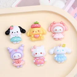 10 Pcs New Cartoon Animal Play Series Resin Scrapbook Diy Jewelry hair clips Ornament Accessories A10