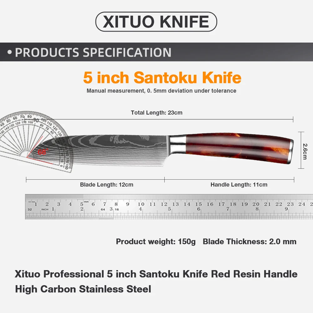 Santoku Knife Razor Sharp 5