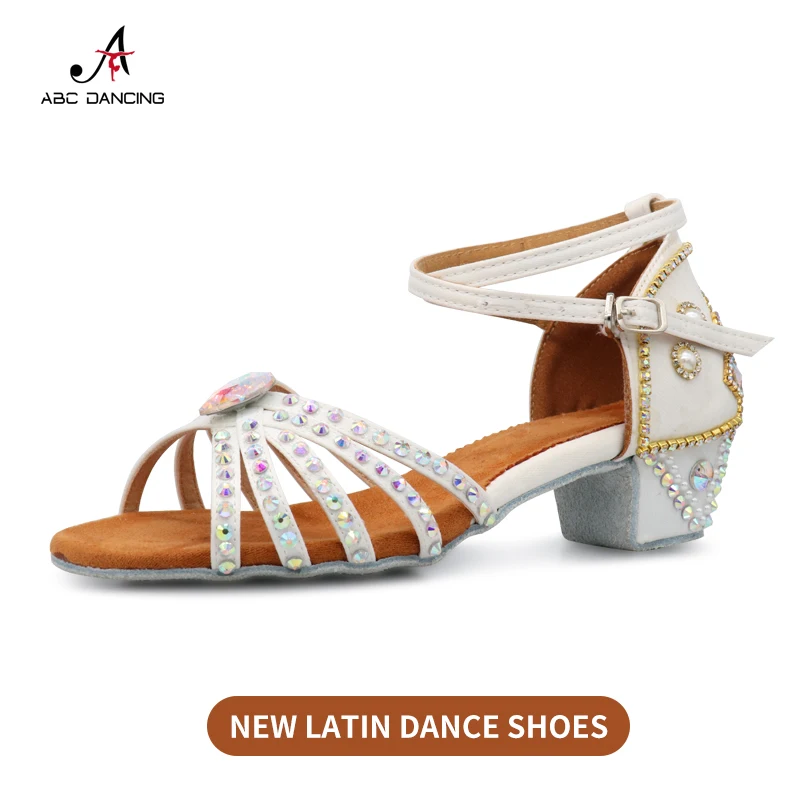 Line Dance Shoes High Heels Women's Latin Dancing Girls' Salsa Elegant Sneakers Female Sandals ShoeSamba Tango Dancewear Medium