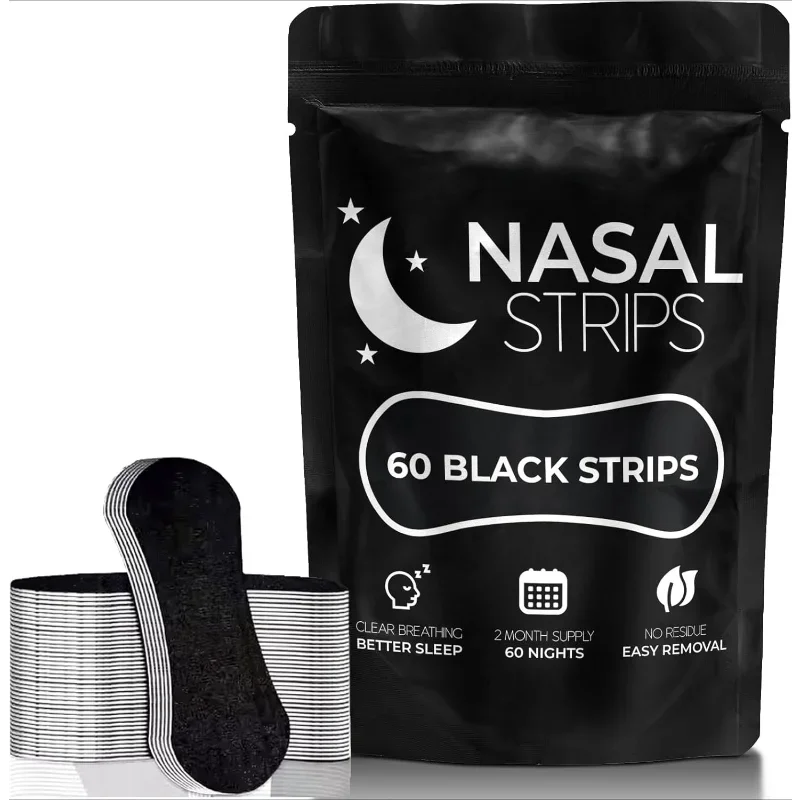 

Nasal Strips (60 Count) Unisex Strips for Sensitive Skin Enhanced Breathing Snoring Reduction Congestion Relief