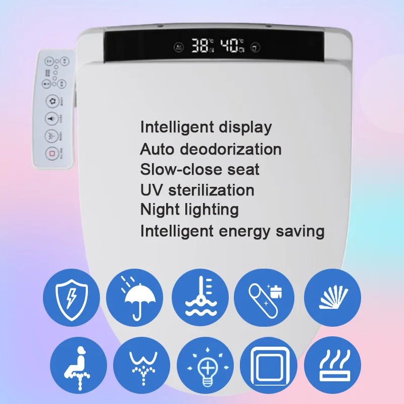 

V Electric Bidet With Heating Toilet Lid UV Sterilizing Heated Seat Tapa Abattant Wc Japonais Vater Smart Bidet Seats Washing