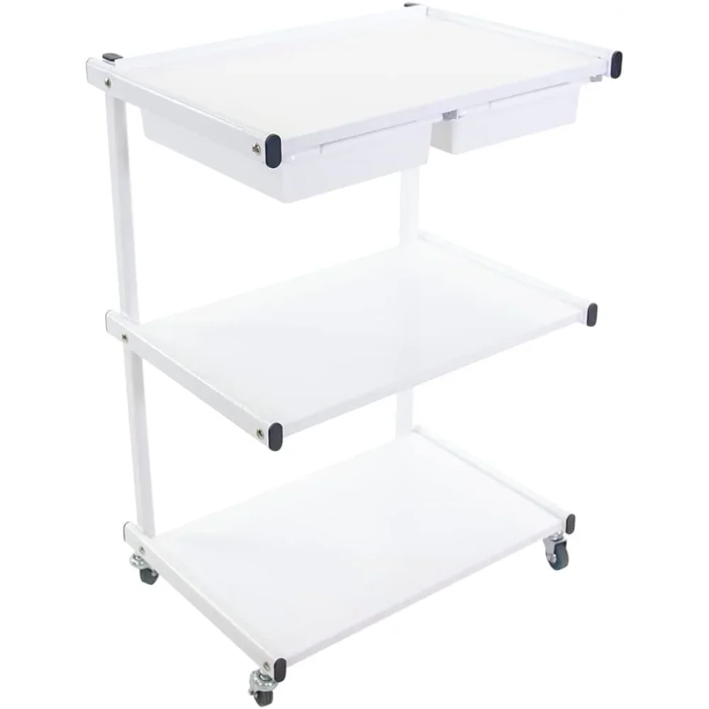 

All Metal Salon Trolley Commercial Furniture for Medical Spa Durable Mobile Cart