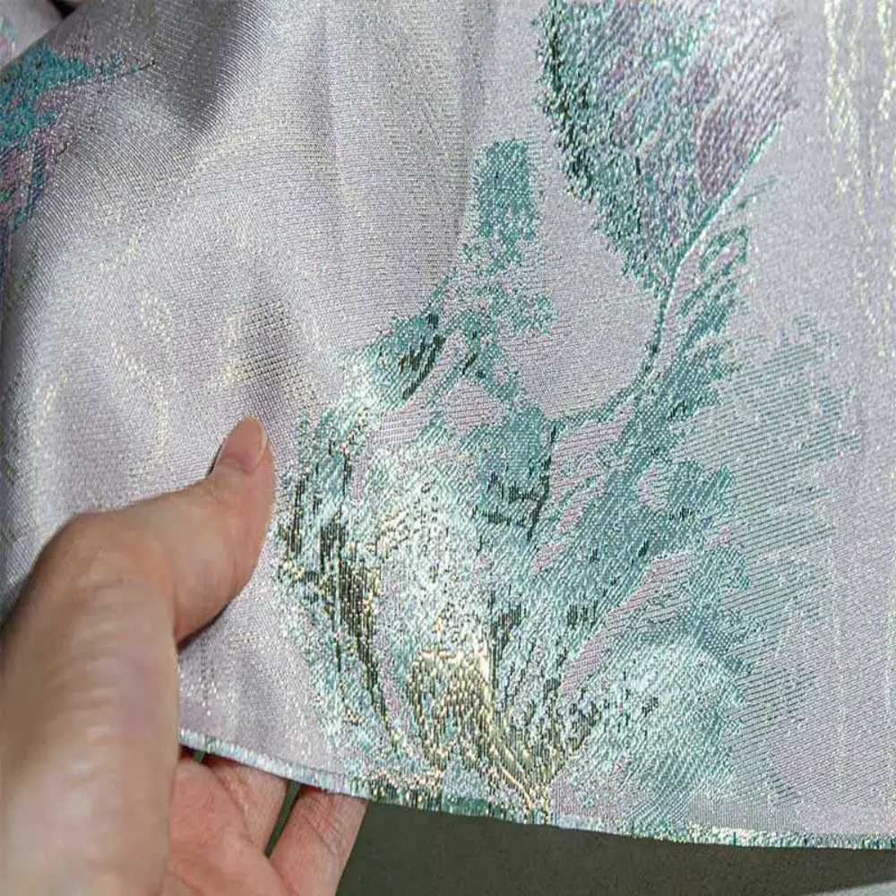 

Chinese Style Jacquard Gold Wire Relief Fabric for Ancient Costume Hanfu Decoration Designer Clothing Diy Sewing Per Meter Cloth