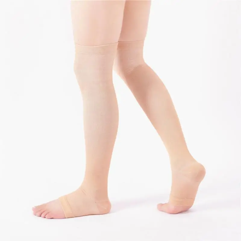 2/3/4PAIRS Toeless Socks Reduce Muscle Vibration Nylon Silk Dynamic Compression Leg Sleeves Pressure Relief Performance Gear