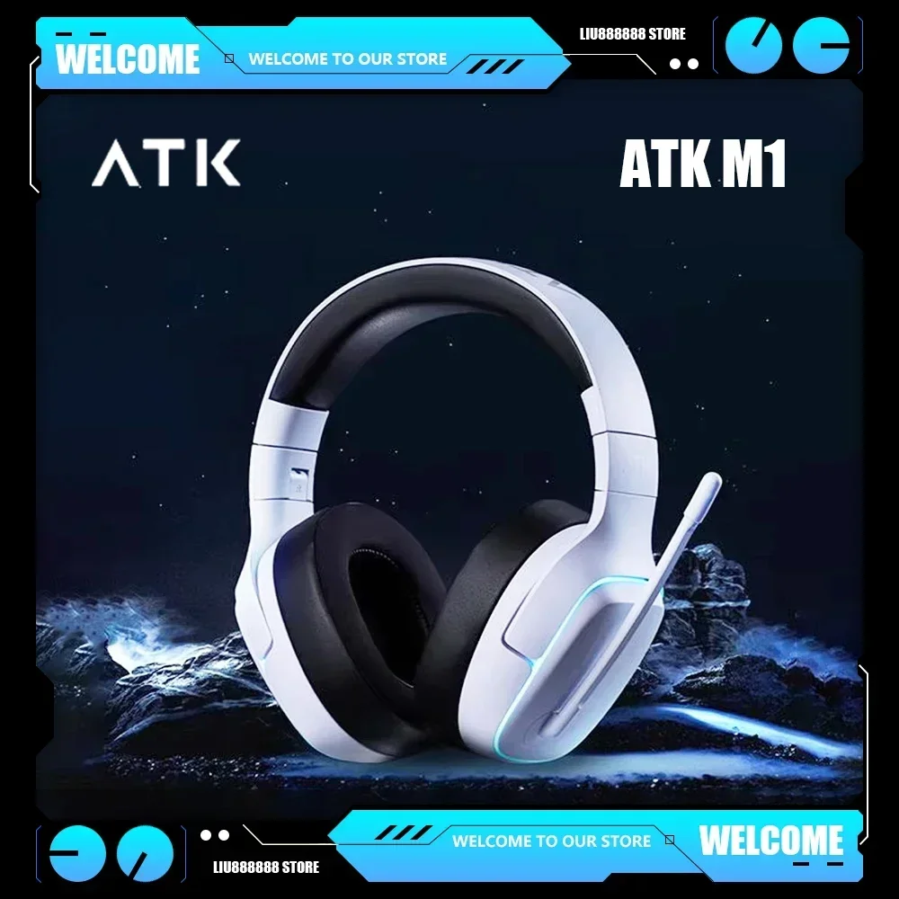 ATK M1 Wireless Bluetooth CSGO Valorant Game HeadphoneHeadphone Head-mounted Noise Reduction Game Headphone