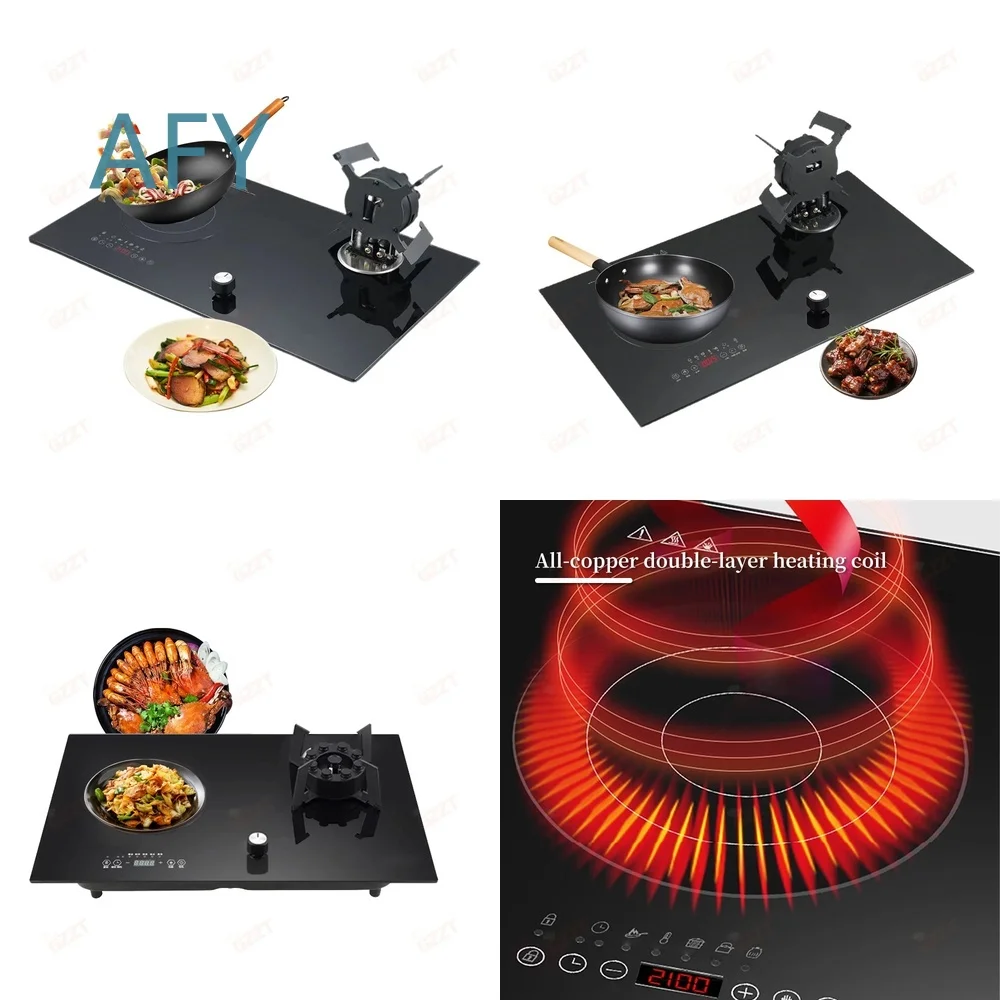 Induction Cooker for Built-in Installation Gas Stove Hob for LPG NG Automatic Flame Out Safety Feature No Pot Detection No