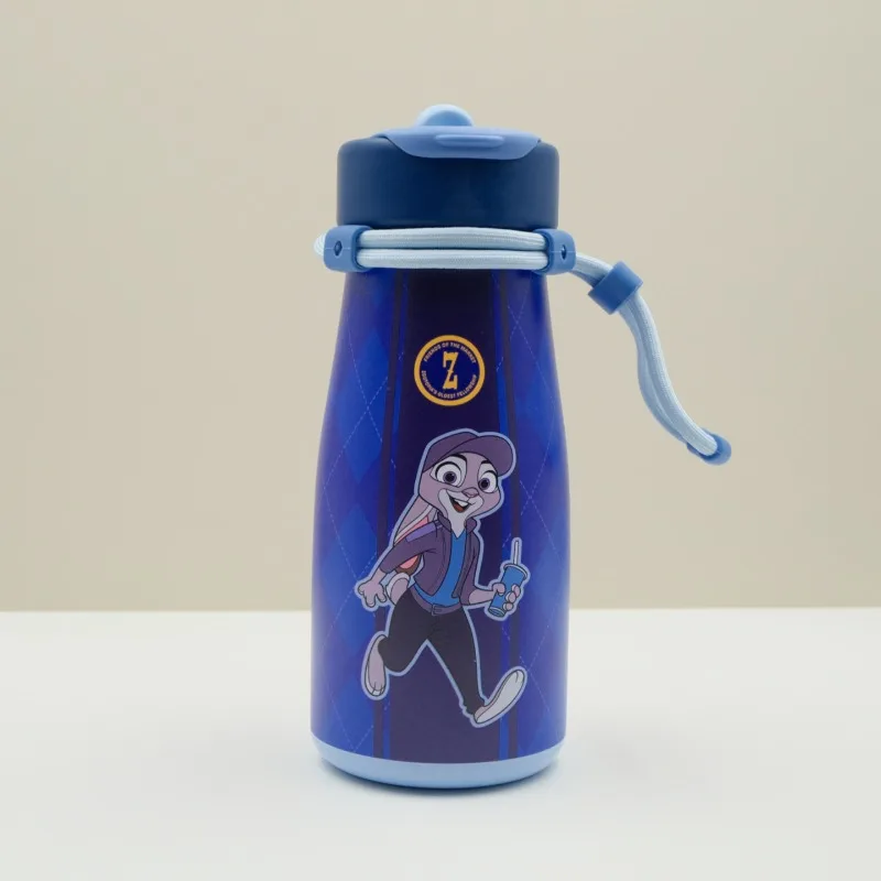 Disney Zootopia Nick and Judy Insulated Cup for Girls, Stylish Water Bottle,Holiday Gift, Cartoon Anime Travel Cup, Cute Thermos