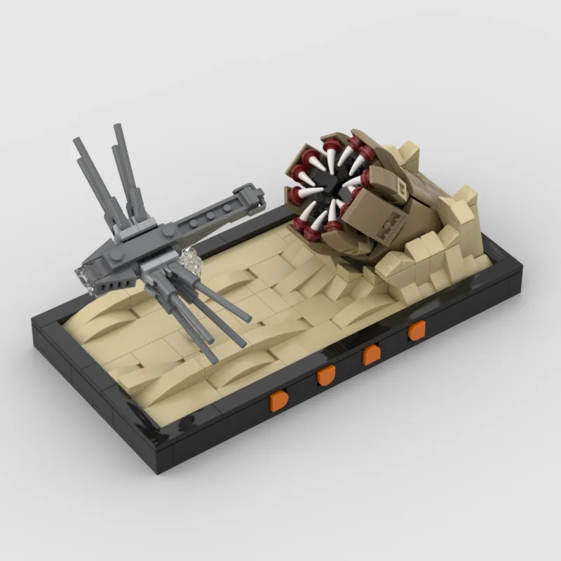 

Star Movie Model MOC Building Bricks Dune Sandworm Attack Diorama Technology Modular Blocks Gift Christmas Toy DIY Sets Assembly