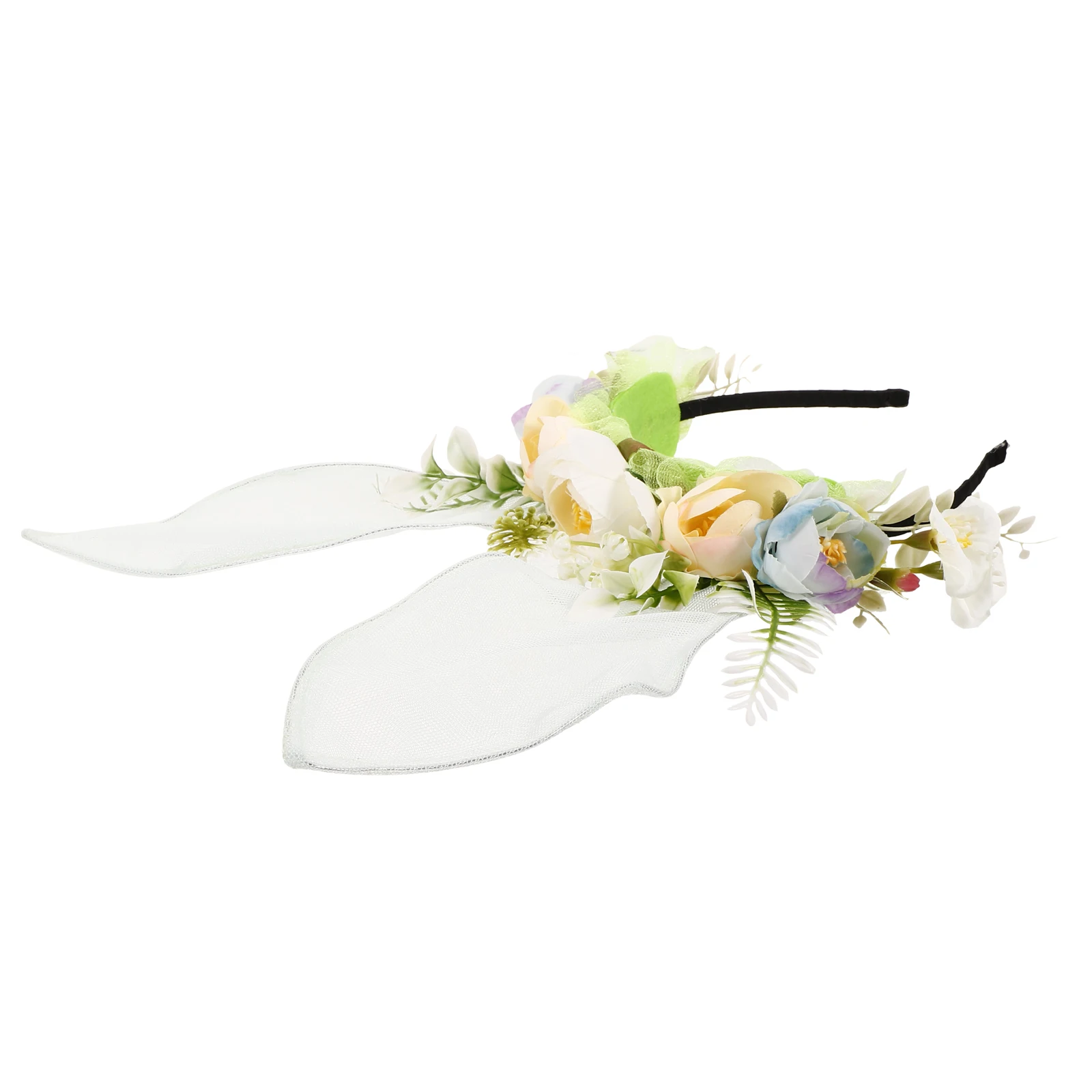 

Bunny Ears Headb Rabbit Cosplay Ear Headpiece Flower Adjustable Lightweight Comfortable Realistic Women Accessories