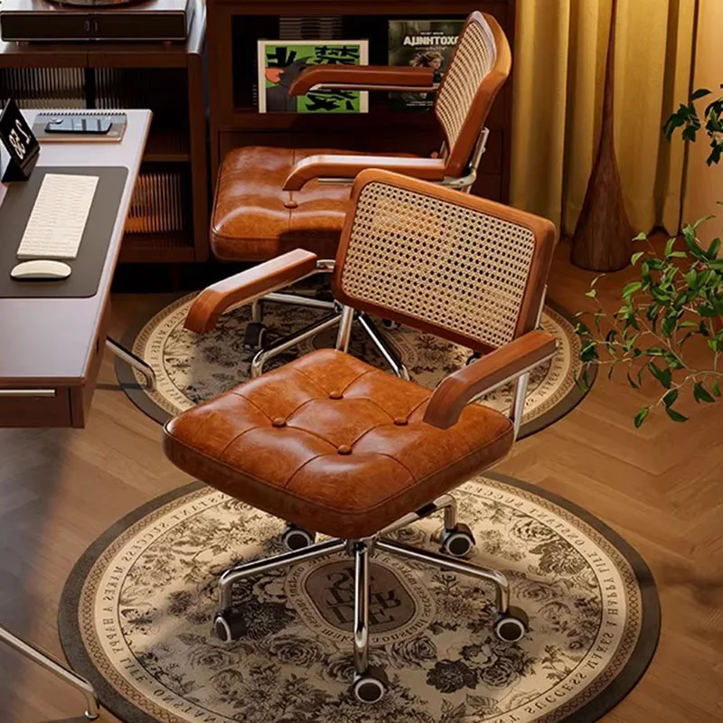 Swivel Ergonomic Study Desk Office Chair Mobile Makeup Lounge Office Chair Student Cushion Sillas De Oficina Home Furniture