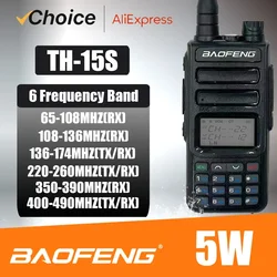 BAOFENG-walkie-talkie portátil, Radio bidireccional de banda triple NOAA con tipo-c y AM, 999 canales, tienda oficial, TH-15S, 5 vatios