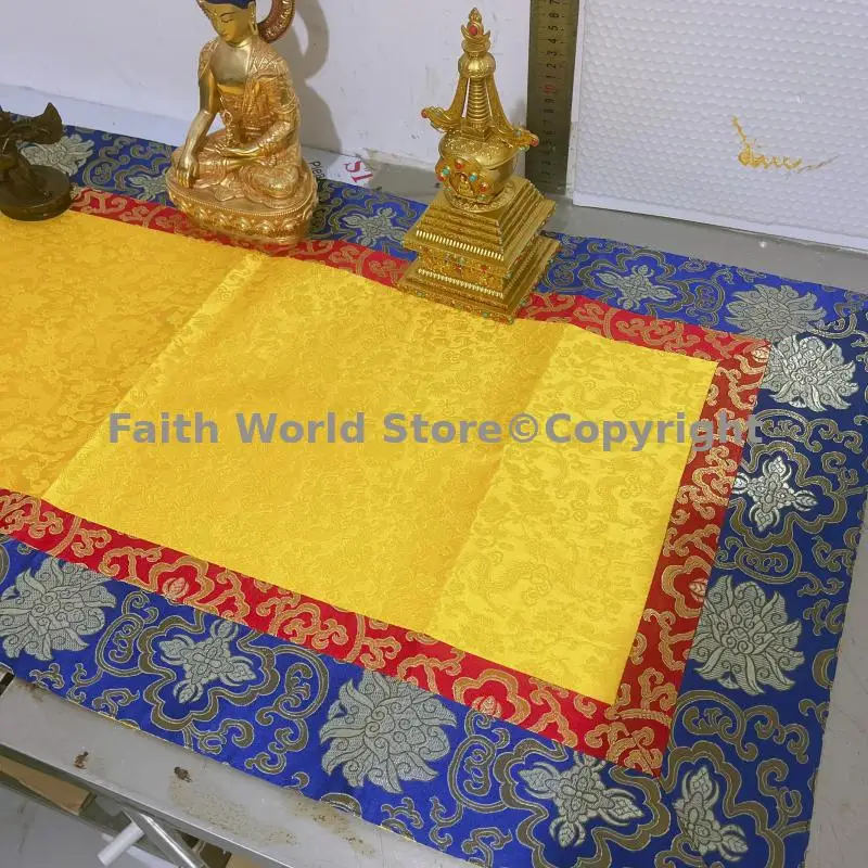 100cm Buddhist Buddhist item tablecloth Tibet Nepal family home temple Auspicious Buddha statue Altar cover Table cloth mat - Image 3