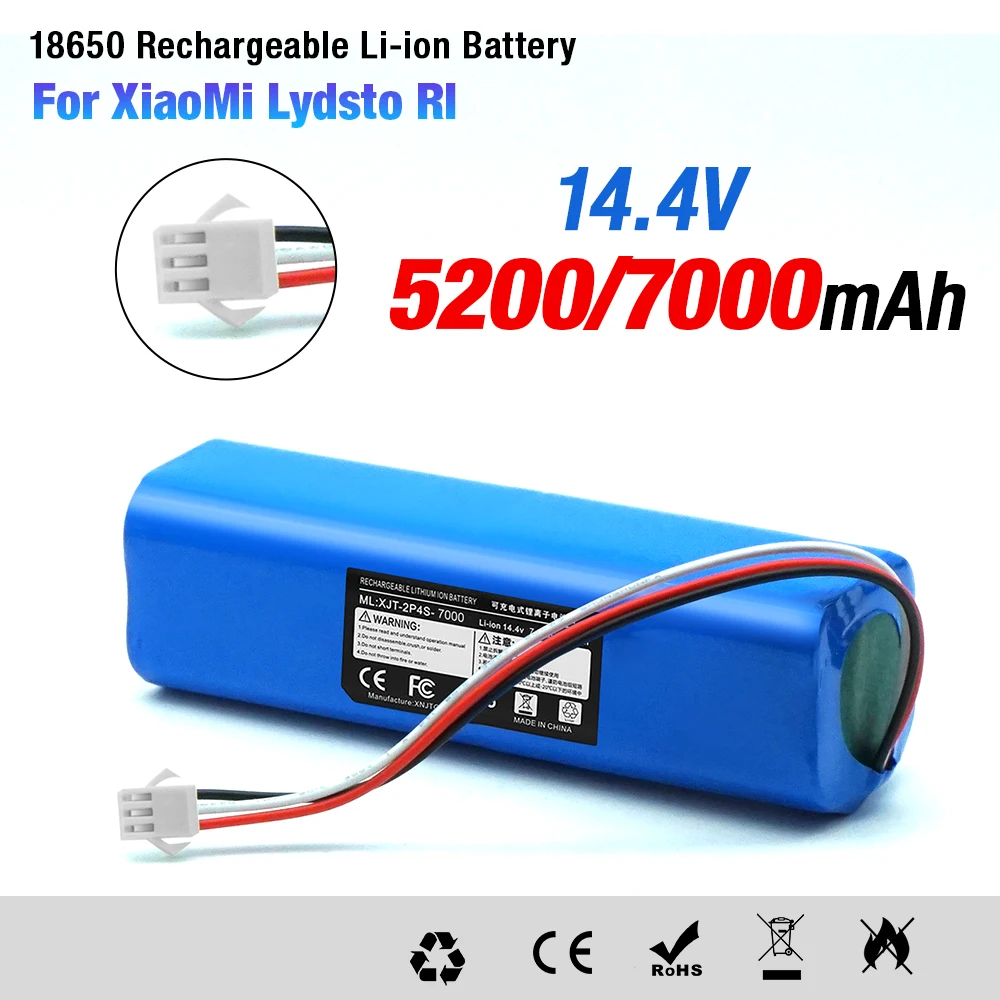 

14.4V Battery For Lenovo T1 Pro T1S Pro LR1 Arnagar S8 pro Proscenic Pusanick M7MAX M8Pro XiaoMi Roidmi Eve Plus Vacuum Cleaner