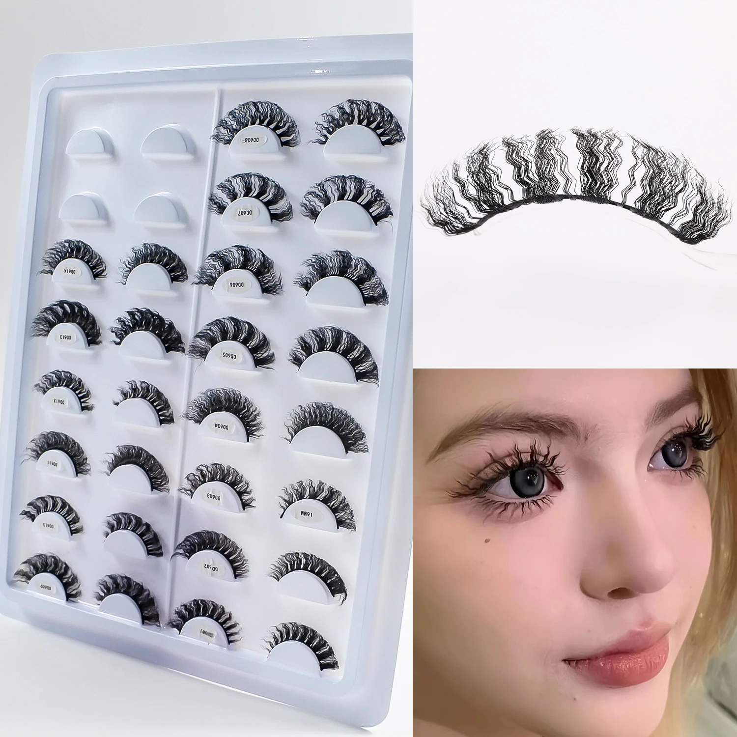 Nowe mody wełniane Curl rzęsy wegańskie puszyste sztuczne rzęsy z norek makijaż Flase przedłużanie rzęs