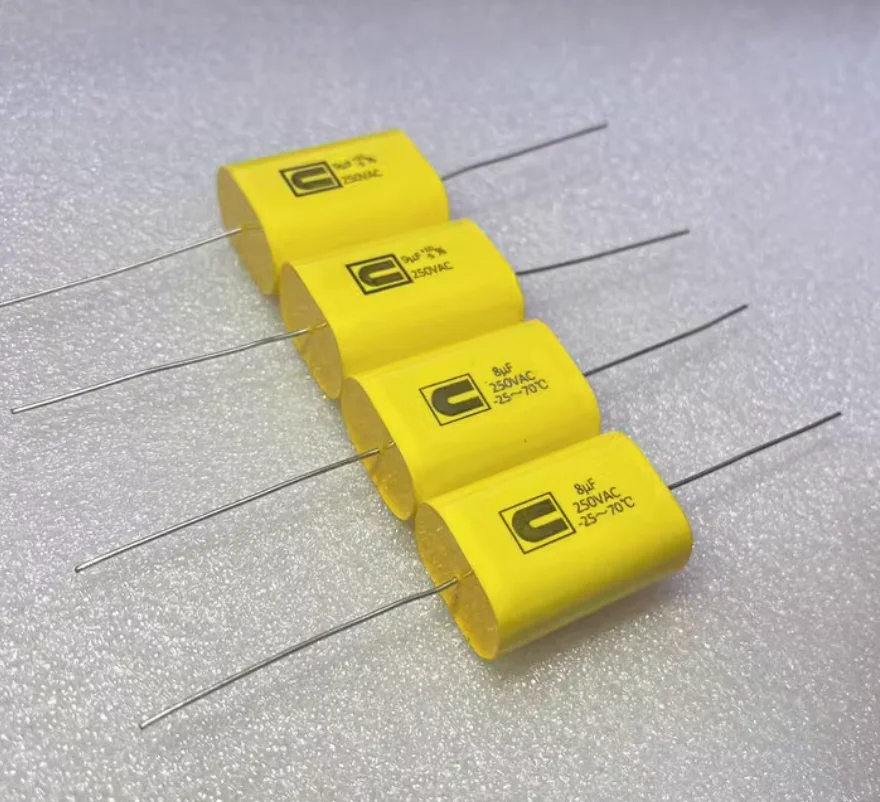 5PCS/LOT CARLI 250VAC 8UF 805K 9UF 905K 250V Axial Film Capacitor New from Stock