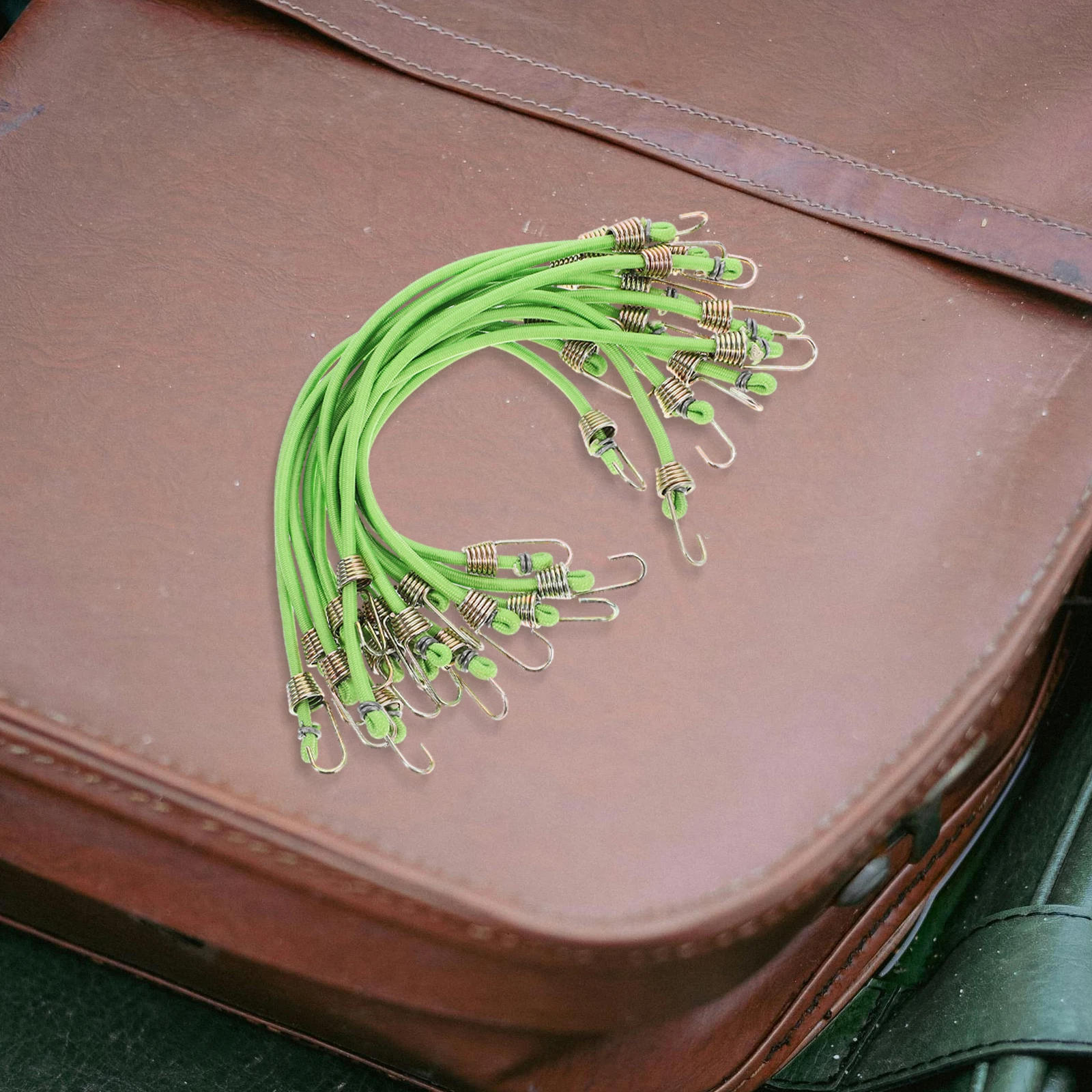 15 Pcs Bungee Cords Elastic Straps Short Bungee Cords With Hooks Hooks Carabiner Clips 4mm Rope Travel