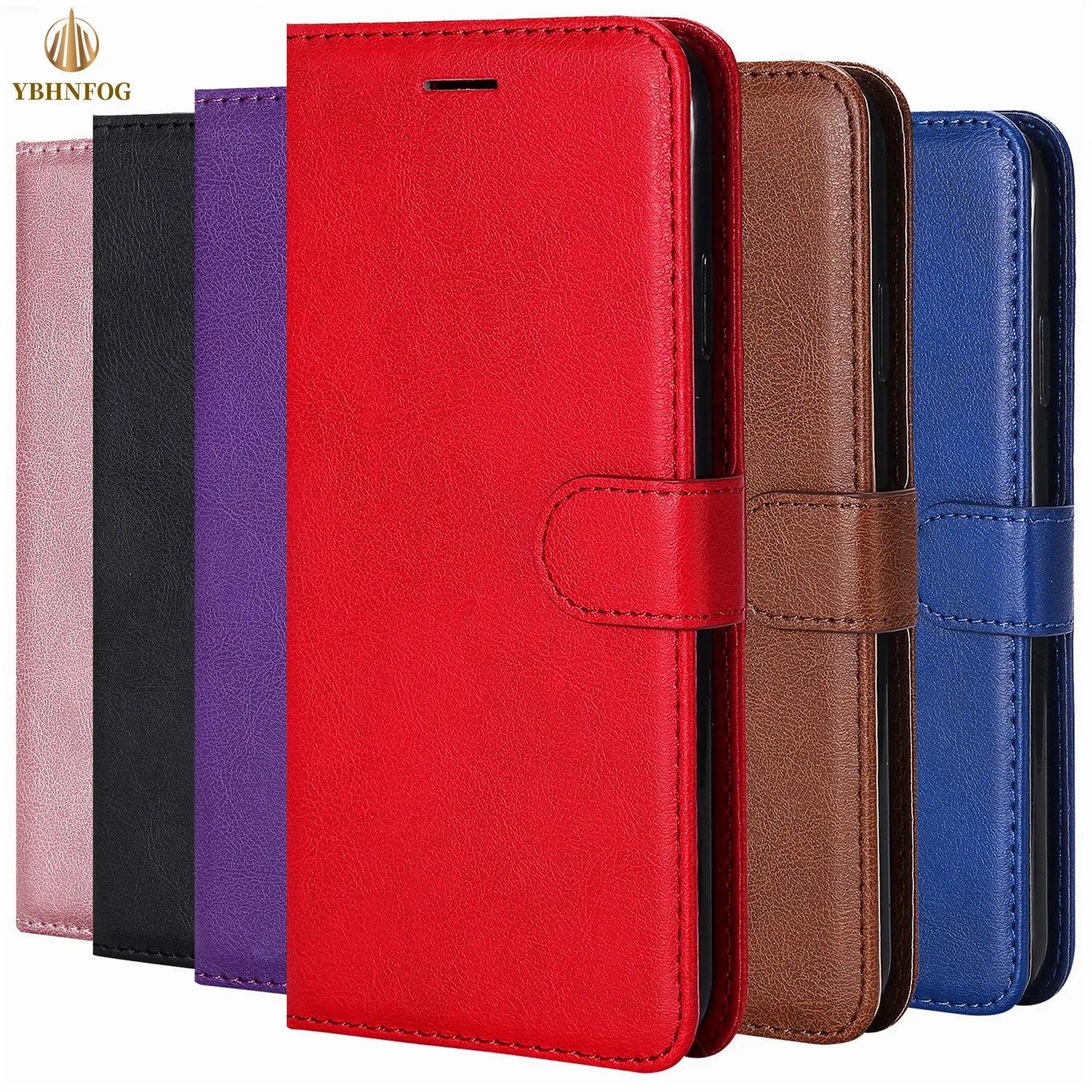 PU Leather Flip Case For Xiaomi Redmi Note 15 14 13 12 11 10S Pro Holder Wallet Stand Cover For Redmi Note 8T 9 Pro Phone Coque