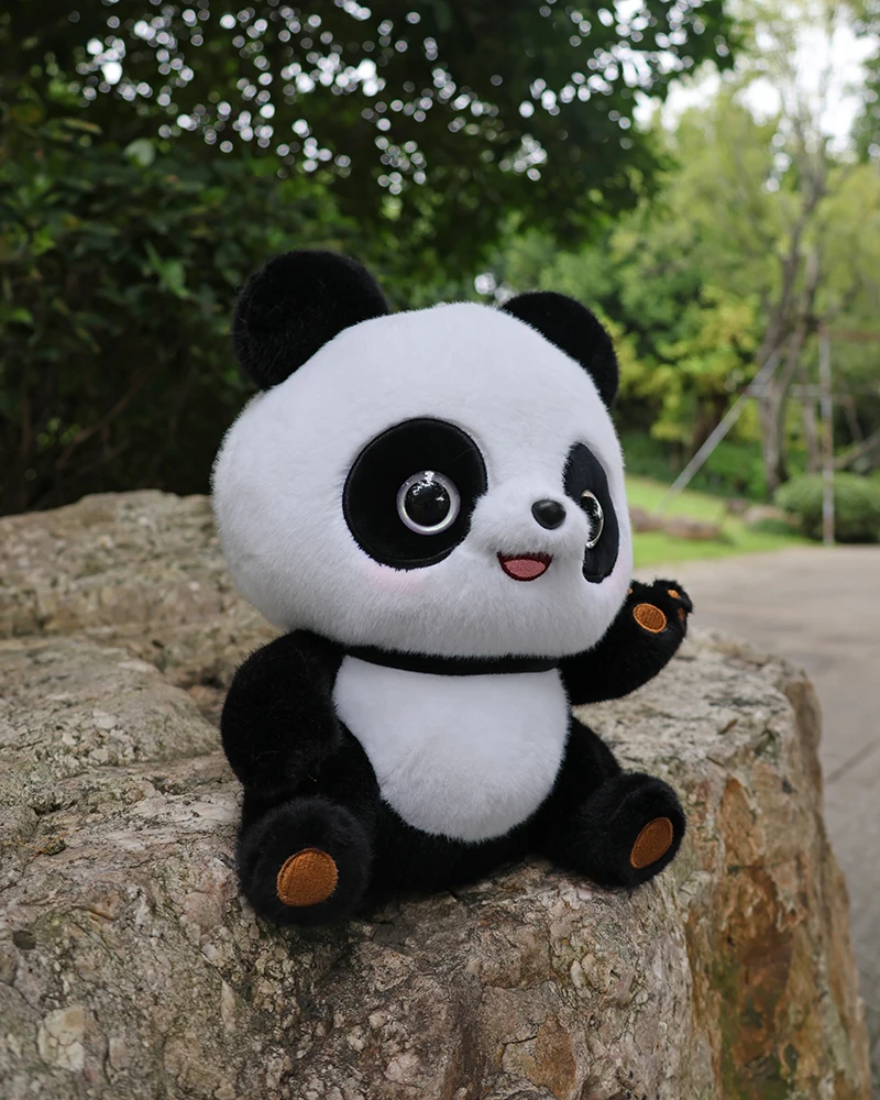 Panda de la vida Real de 25CM de alto, juguete de peluche Extra Suave, Panda gigante, juguetes de animales de peluche, muñecas, regalos para niños y adultos