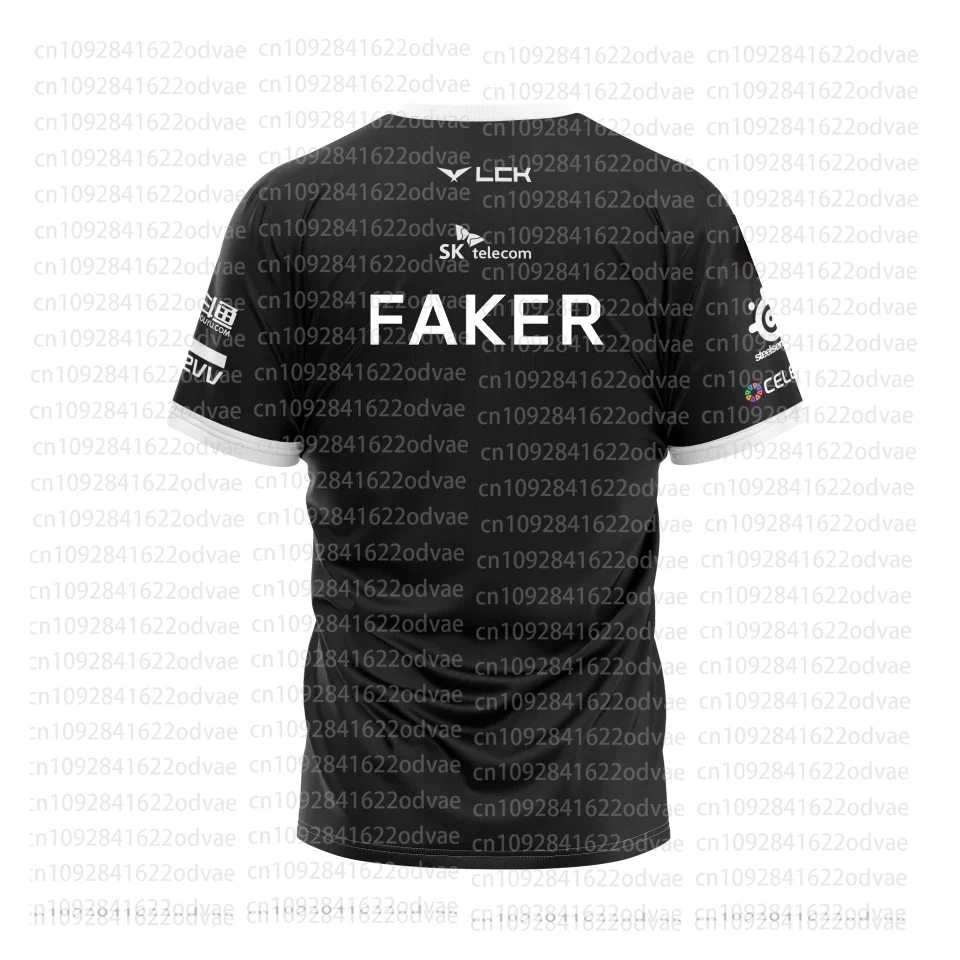 2024 League Of Legends World Finals SKT T1 T Shirt LOL Games Esports Team Uniform T-shirt MSI Faker Zeus Fan breathable Clothes