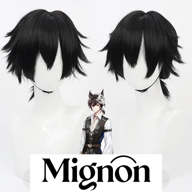 วิกผมคอสเพลย์ Time's Telltale Ein Night Spirit ทรงหางม้าสีดำ ของขวัญวันฮาโลวีน