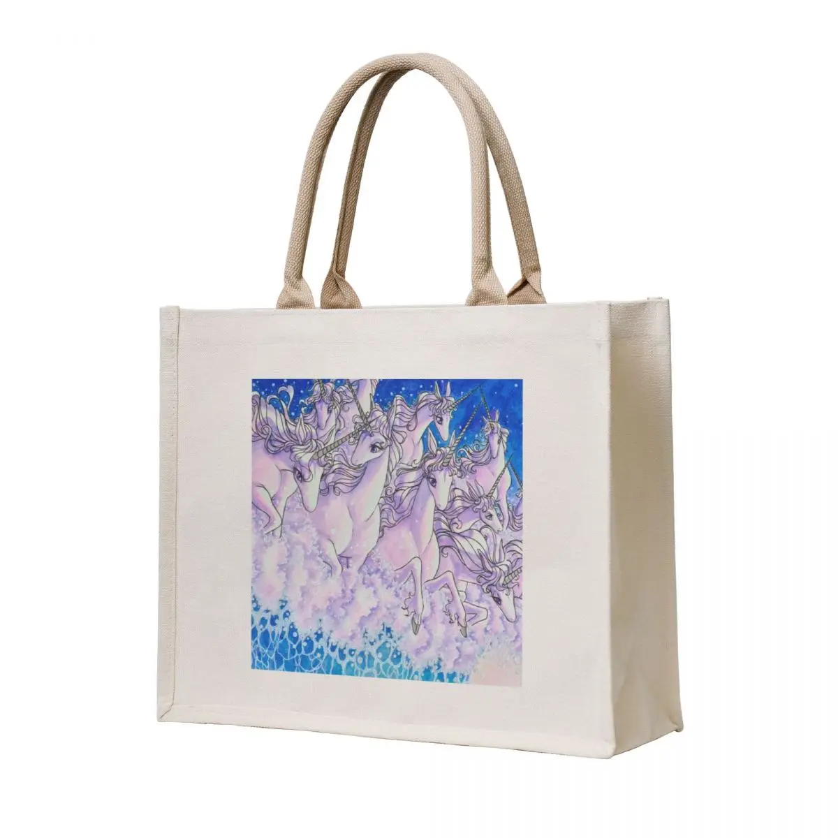 

Unicorns in the sea part two Tote Bag canvas tote bags female bag Women bags