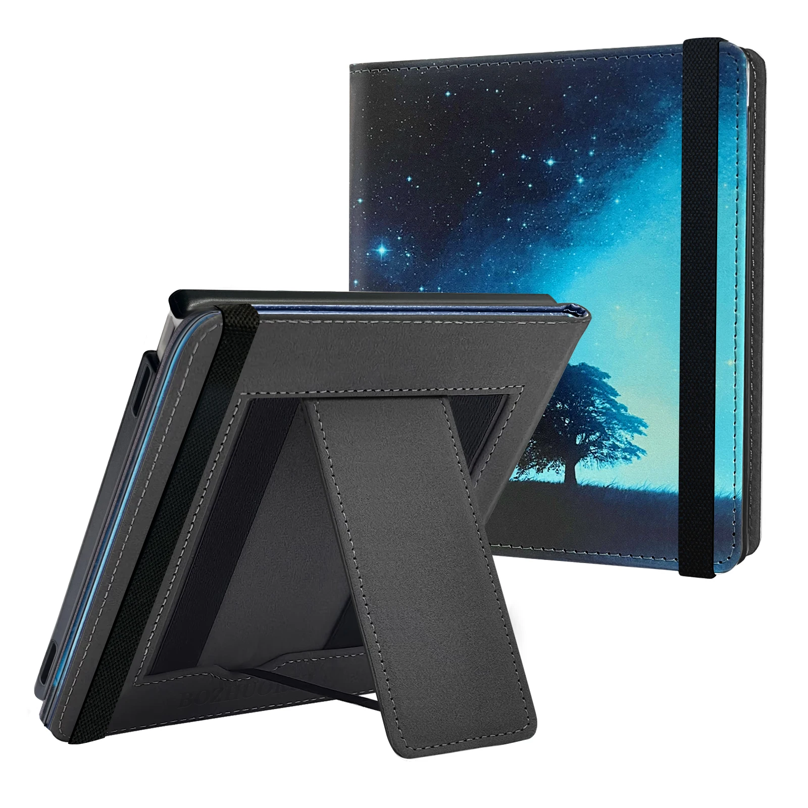 

Case for Boox Tablet Go Color 7 Series (Gen I/II) | Built-in Stand & Hand Straps | with Auto Sleep/Wake | PU Leather Smart Cover