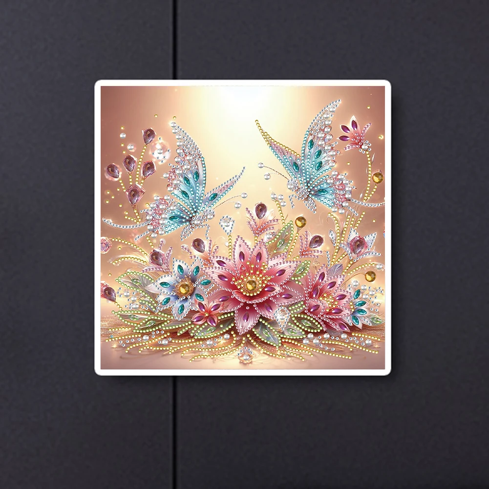5D DIY บางส่วนรูปพิเศษเจาะเพชรจิตรกรรมชุดตกแต่งผีเสื้อ