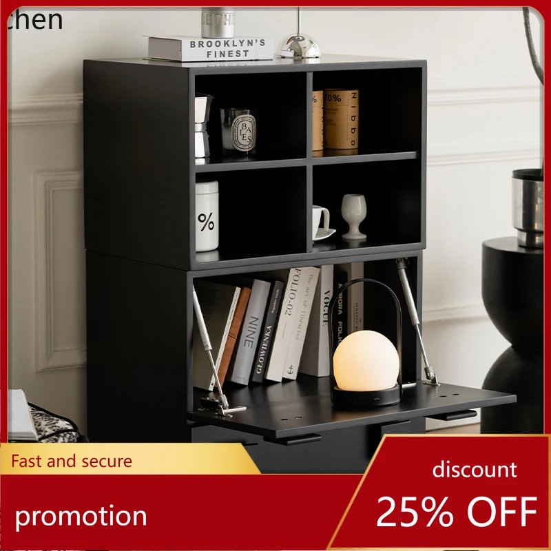 

HT Nordic simple small apartment living room combination bookcase floor storage lattice cabinet