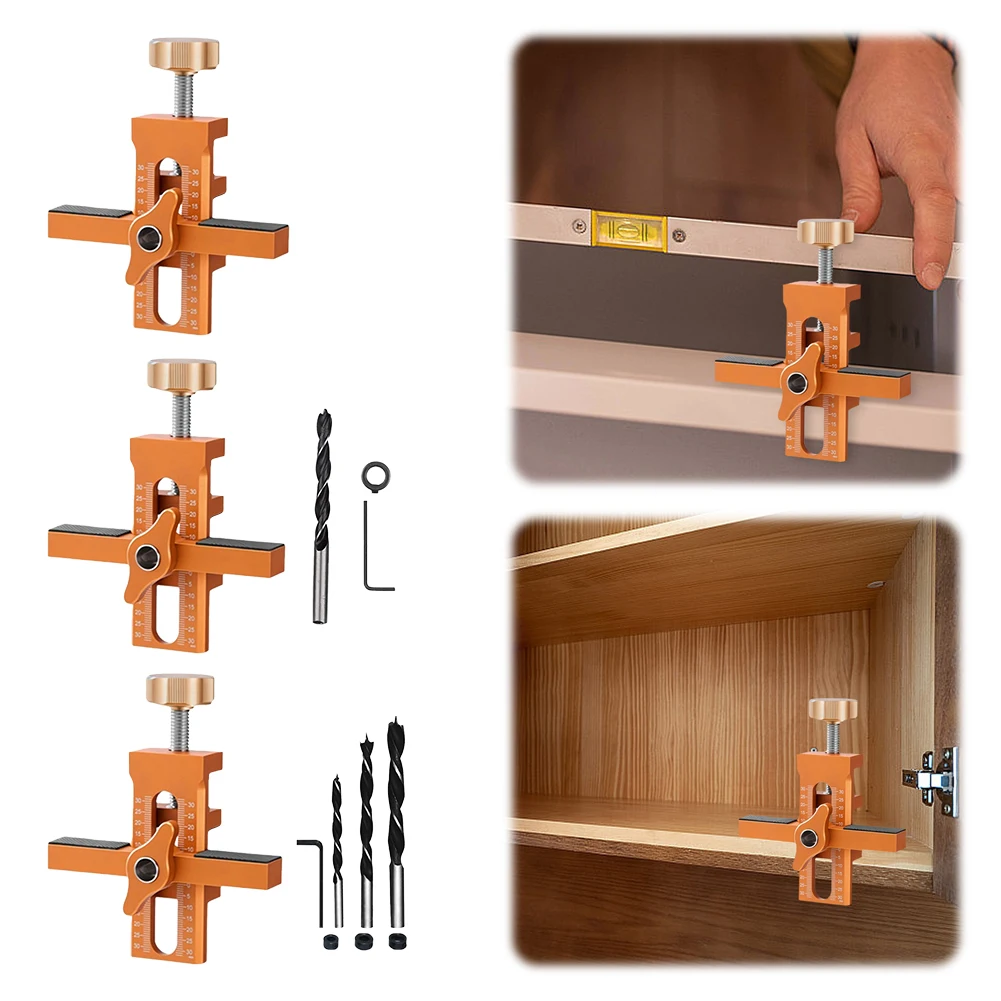 

Woodworking Cabinet Door Installation Jig Adjustable Cabinet Door Mounting Jig DIY Cabinet Mount Locator for Installing Cabinets