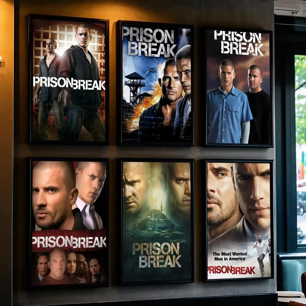 tv series P-Prison Break-K Poster Decorative Wall Art Sticker for Cafe Office Bedroom and Living Room