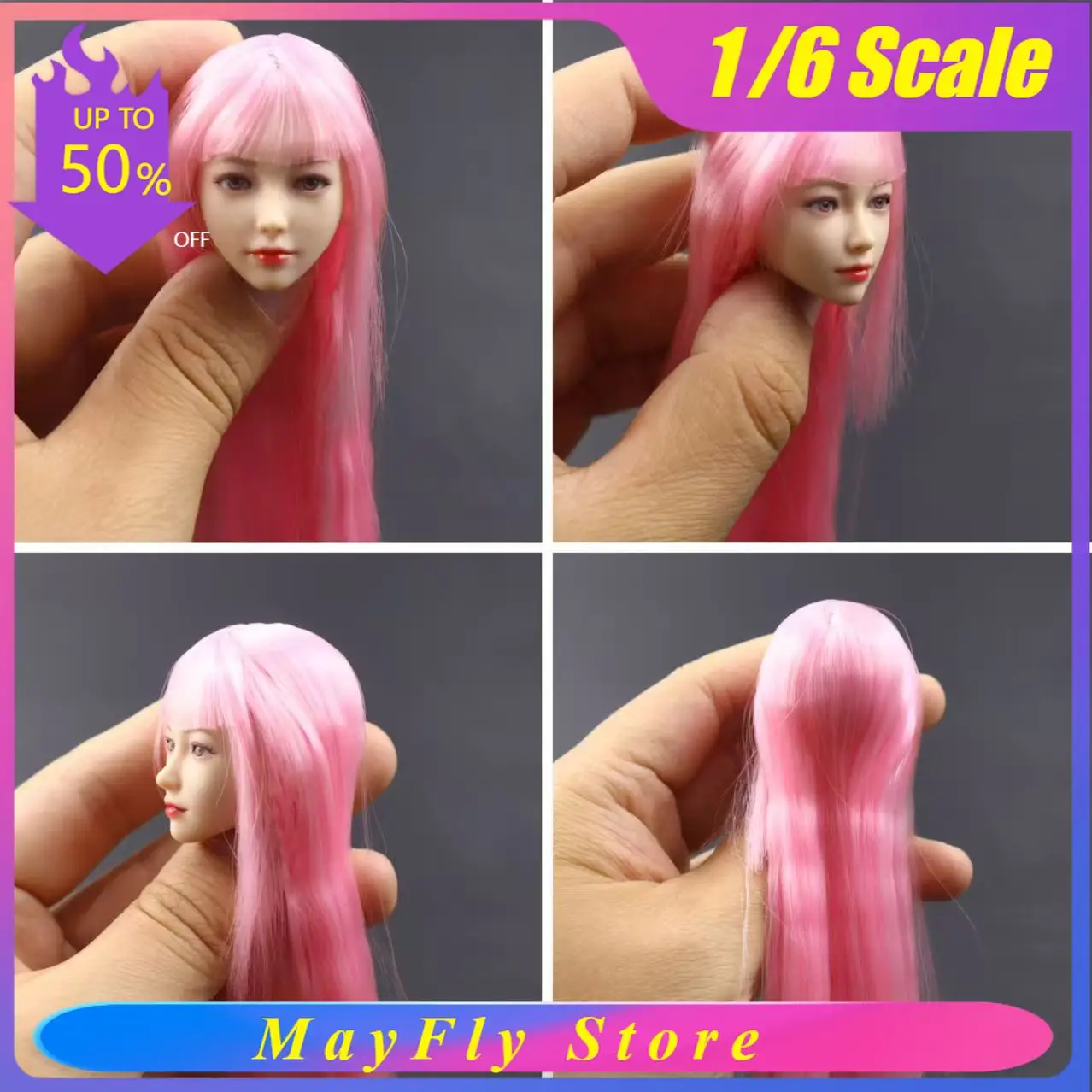 

1/6 Female Soldier Wigs Magnetic Design Fit for I8Toys H-004 H-005 H-006 Head Sculpt Figure DIY Accessory Collectible Parts