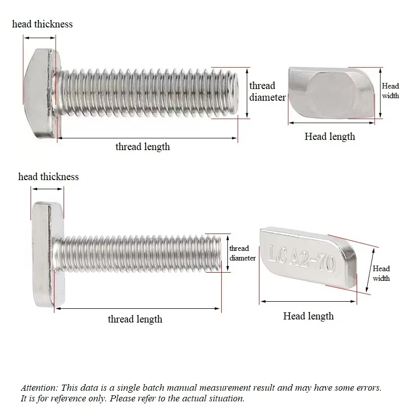M8 T-Bolt 304 Stainless Steel (A2-70) - T-Screws Locking Tooth Flange Nuts - for Solar Panel Mounting PV Rails Greenhous