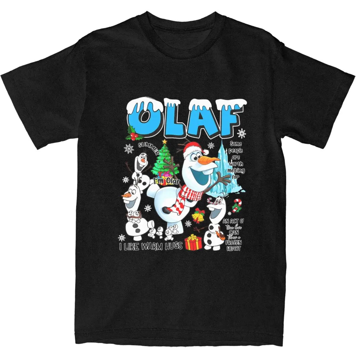 

Frozen Olaf T Shirt Harajuku T-Shirts Short Sleeve Street Style Tops Beach 100 Cotton O Neck 4XL 5XL 6XL Top Tees