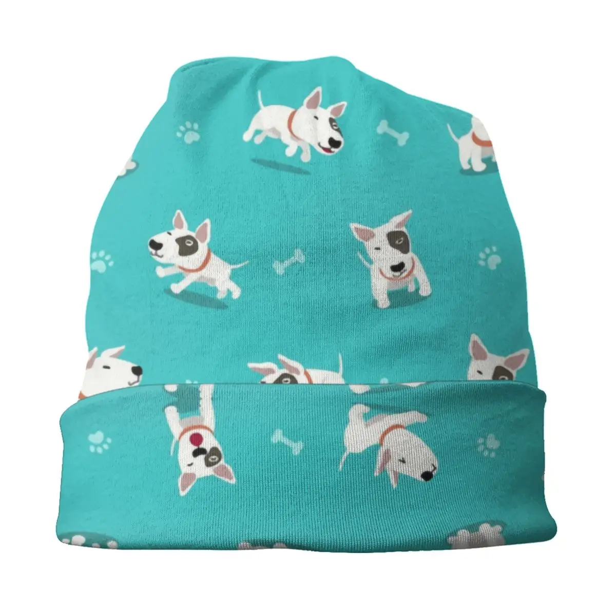 مخصص لطيف الثور جحر جرو Skullies Beanies قبعات الرجال النساء للجنسين بارد شتاء دافئ متماسكة قبعة الكبار الحيوان الكلب بونيه القبعات